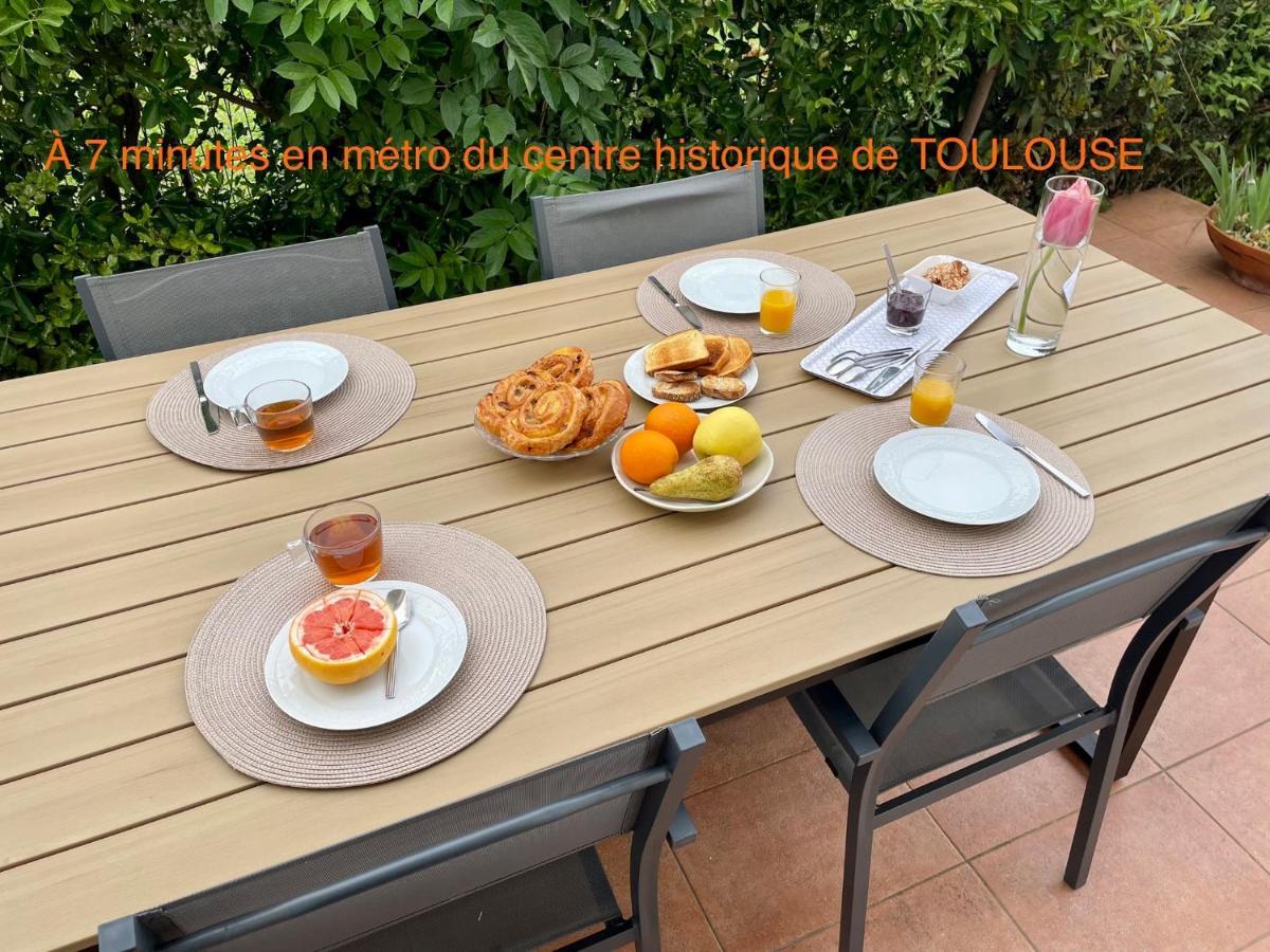 50 M2 T2 Au Calme, Lumineux, Confortable, Cosy, Climatise, Privatif Avec Parking Gratuit Et Terrasse Toulouse Eksteriør billede